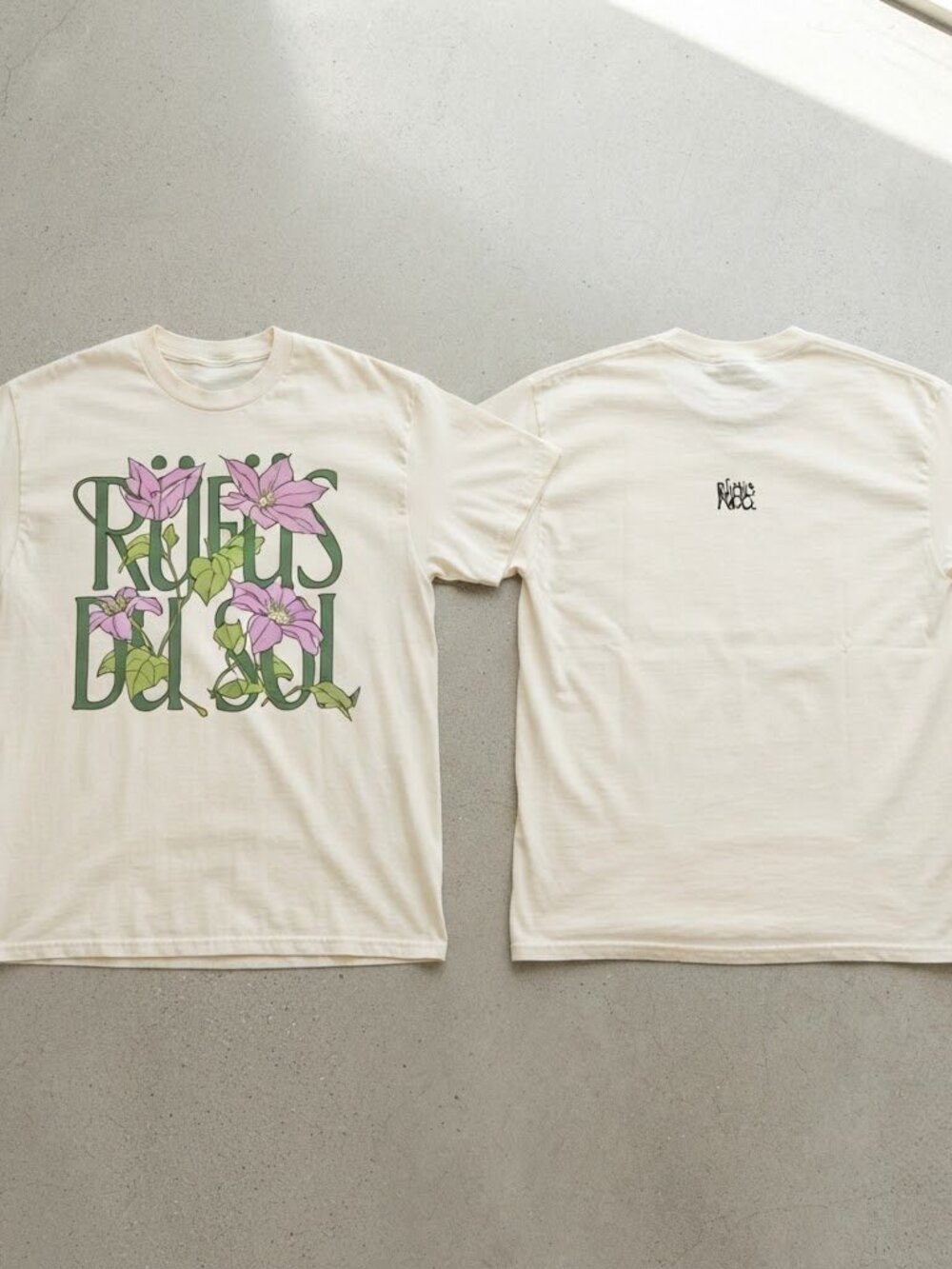 Rüfüs Du Sol Floral Tour 2026 White T-Shirt S-4XL